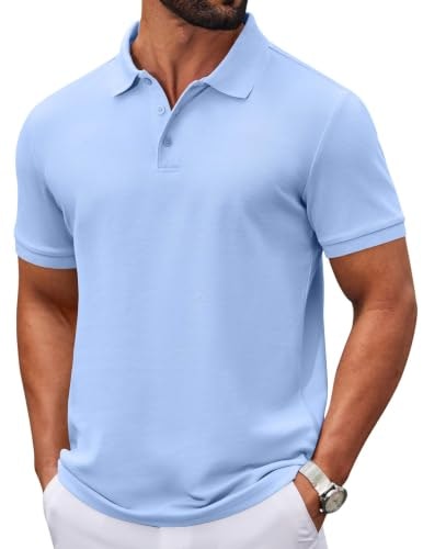 Coofandy Men's Cotton Pique Polo Shirt: $19.99