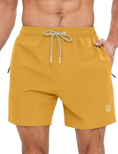 Aptro 5-Inch Men's Swim Trunks: $18.69
