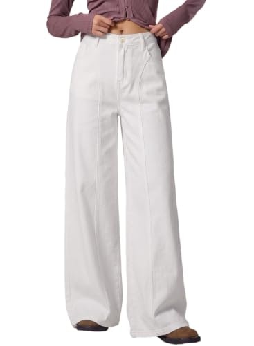 Sidefeel Women's High-Waisted Wide-Leg Denim Jeans: $31.34 Sidefeel Women's High-Waisted Wide-Leg Denim Jeans: $31.34