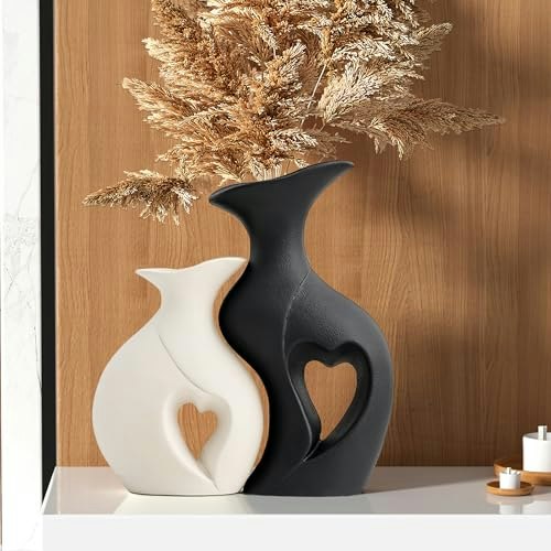 Kkgoubz Heart Shape Ceramic Vase 2-Pack: $20.33