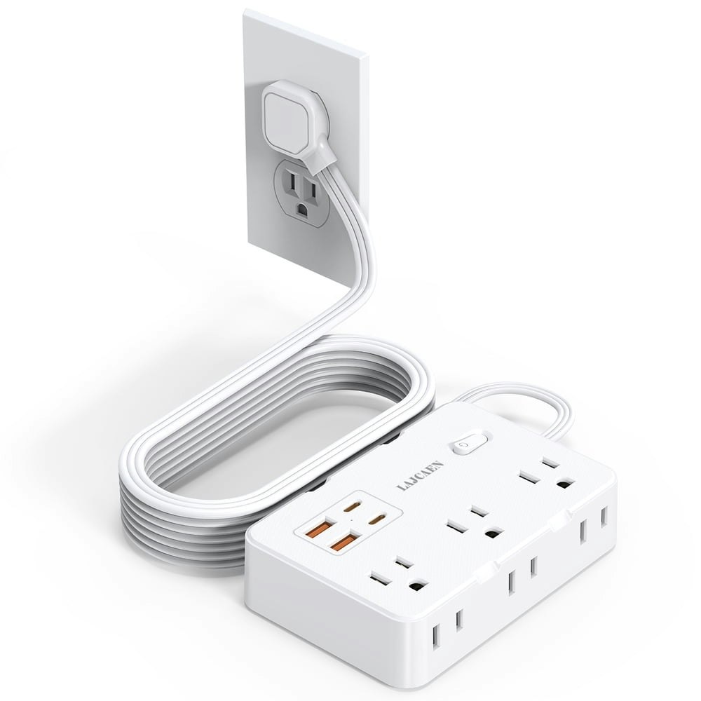 Lajcaen 5-Foot 6-Outlet Power Strip with 4 USB Ports: $14.45 Lajcaen 5-Foot 6-Outlet Power Strip with 4 USB Ports: $14.45