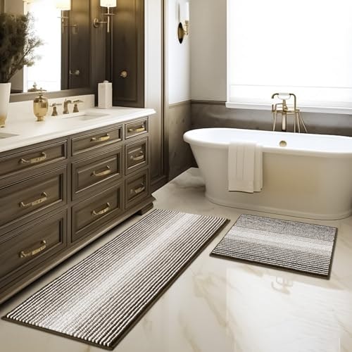 BSICPRO 2-Piece Striped Bath Mat Set: $11.89 BSICPRO 2-Piece Striped Bath Mat Set: $11.89