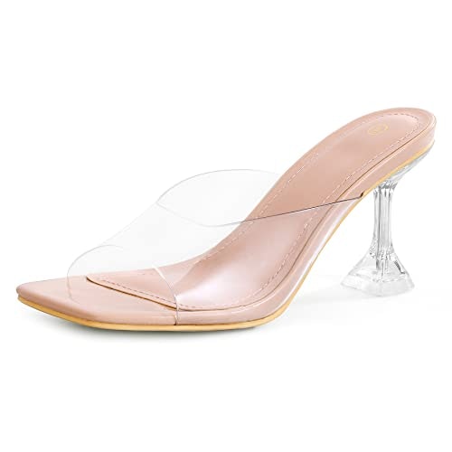 Mysoft Women's Clear Square Toe Heeled Sandals: $28.98 Mysoft Women's Clear Square Toe Heeled Sandals: $28.98