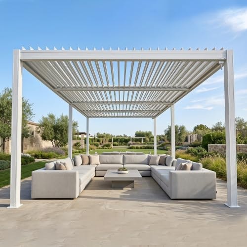 Domi 14x24-Foot Louvered Metal Pergola: $2,464.99 Domi 14x24-Foot Louvered Metal Pergola: $2,464.99