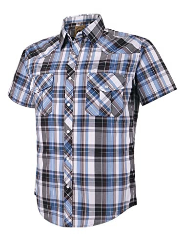 Coevals Club Men's Western Plaid Pearl Snap Short Sleeve Shirt: $22.61 Coevals Club Men's Western Plaid Pearl Snap Short Sleeve Shirt: $22.61