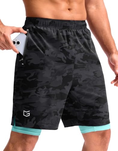 Men's Running Gym Shorts with Compression Liner: $19.98 Men's Running Gym Shorts with Compression Liner: $19.98