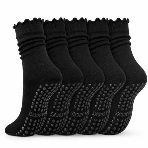 Ludaro Women's Non-Slip Ruffle Pilates Socks: $8.98 Ludaro Women's Non-Slip Ruffle Pilates Socks: $8.98