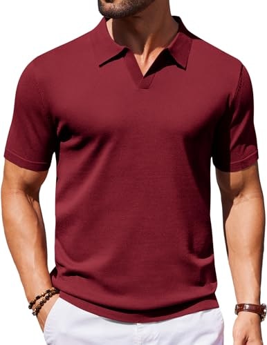 Coofandy Men's Stretch V-Neck Polo Shirt: $23.97 Coofandy Men's Stretch V-Neck Polo Shirt: $23.97