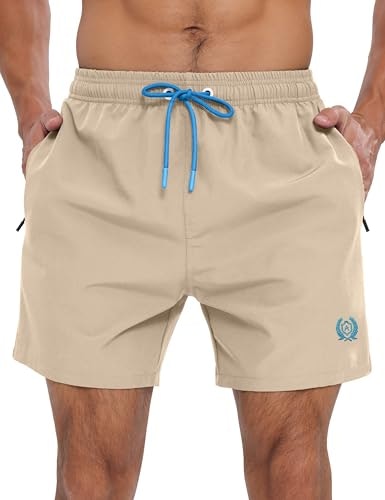 Aptro 5-Inch Men's Swim Trunks: $18.69