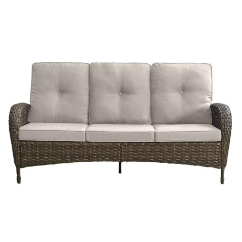 Actrest 3-Seater Wicker Patio Sofa: $424.99 Actrest 3-Seater Wicker Patio Sofa: $424.99