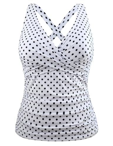 Hilor Women's Plus Size Ruched Tankini Swim Top: $30.59 Hilor Women's Plus Size Ruched Tankini Swim Top: $30.59