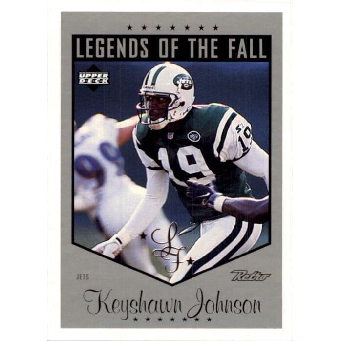 1999 Upper Deck Retro Legends of the Fall Silver Keyshawn Johnson Trading Card: $24 1999 Upper Deck Retro Legends of the Fall Silver Keyshawn Johnson Trading Card: $24