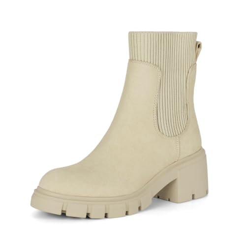 Athlefit Women's Chunky Platform Chelsea Ankle Boots: $37.99 Athlefit Women's Chunky Platform Chelsea Ankle Boots: $37.99
