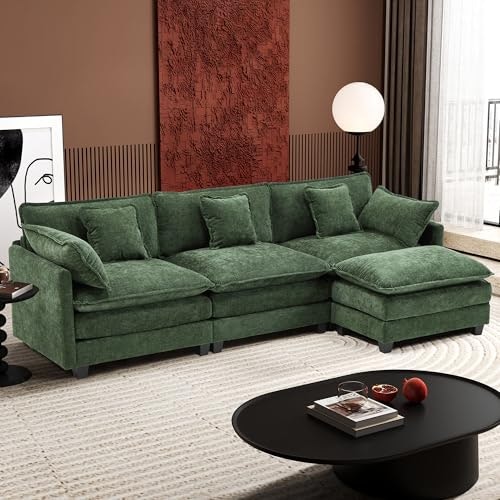 Ihanherry 111.4-inch L-Shaped Modular Sectional Sofa with Ottoman: $594.98 Ihanherry 111.4-inch L-Shaped Modular Sectional Sofa with Ottoman: $594.98