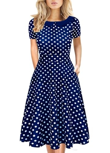 Polka Dot Short Sleeve Fit and Flare Dress: $31.58 Polka Dot Short Sleeve Fit and Flare Dress: $31.58