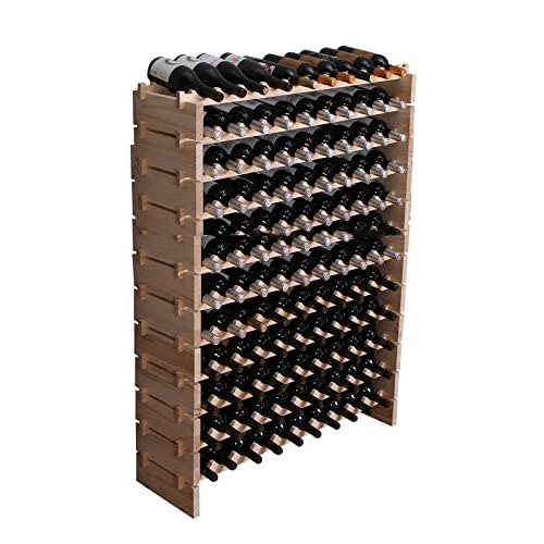 Fdjamy 120-Bottle Modular Wooden Wine Rack Cabinet: $110.49 Fdjamy 120-Bottle Modular Wooden Wine Rack Cabinet: $110.49