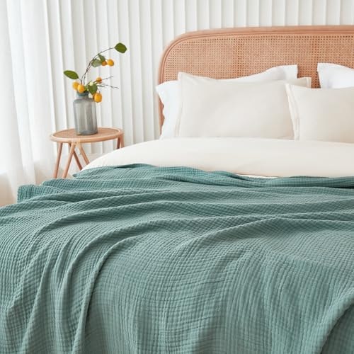 Emme 108"x90" 4-Layer Cotton Muslin King Blanket: $49.97