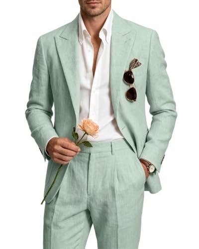 Men's Retro Linen Suit: $62.04