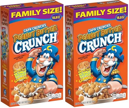 Cap'n Crunch Peanut Butter Cereal 18.8oz 2-Pack: $9.04