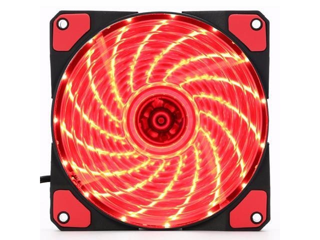 120mm Red LED Silent Computer Case Fan: $16.99