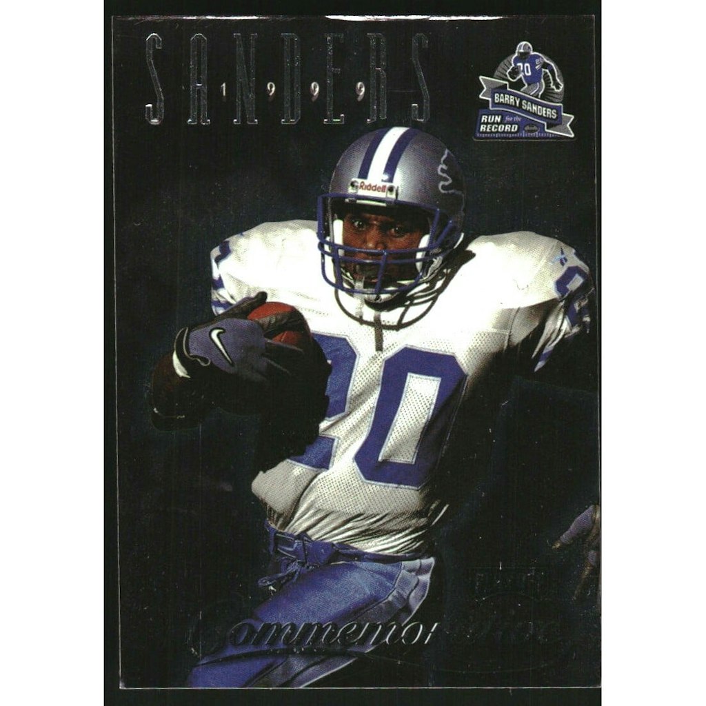 1999 Playoff Prestige EXP Barry Sanders #RR1 Trading Card: $12 1999 Playoff Prestige EXP Barry Sanders #RR1 Trading Card: $12