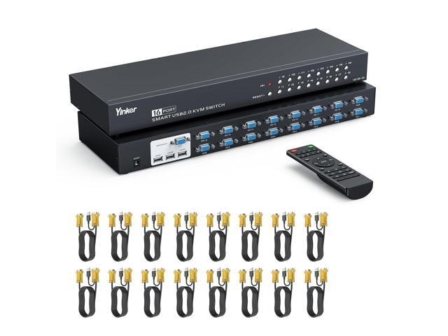 16-Port VGA Rackmount KVM Switch with 16-Pack Cables: $261.88