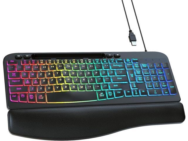 Veilzor Wired Ergonomic Keyboard with Wrist Rest: $46.78