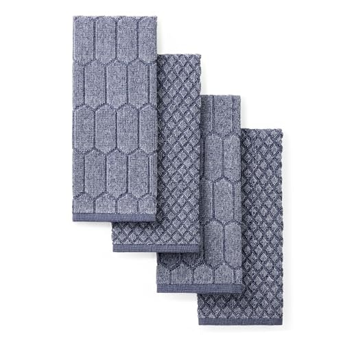 Martha Stewart Honeycomb Chambray Kitchen Towel 4-Pack Set: $19.42