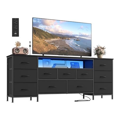 Songmics 70-Inch TV Stand with 11 Fabric Drawers: $99.99 Songmics 70-Inch TV Stand with 11 Fabric Drawers: $99.99