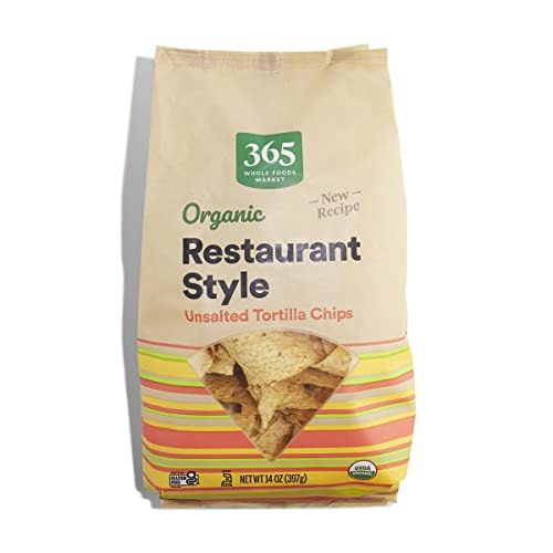 365 by Whole Foods Market Organic Restaurant Style Unsalted White Corn Tortilla Chips 14-Ounce: $3.13