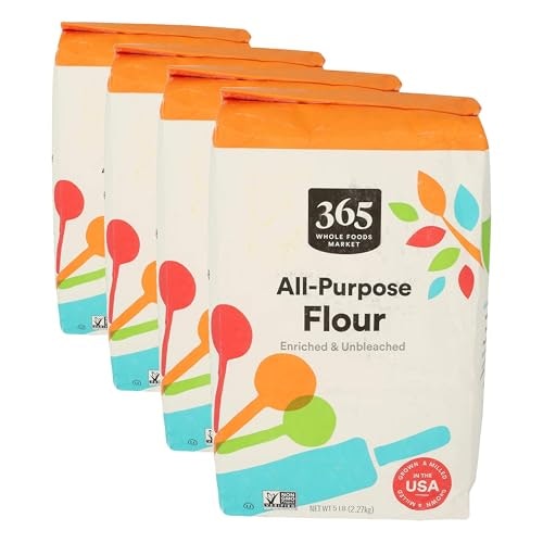 365 by Whole Foods Market All Purpose Flour 80-Ounce 4-Pack: $12.52 365 by Whole Foods Market All Purpose Flour 80-Ounce 4-Pack: $12.52