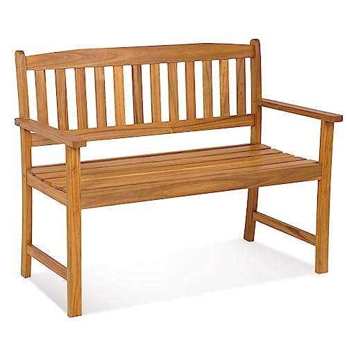 Tangkula 43-Inch Acacia Wood Outdoor Bench: $75.73
