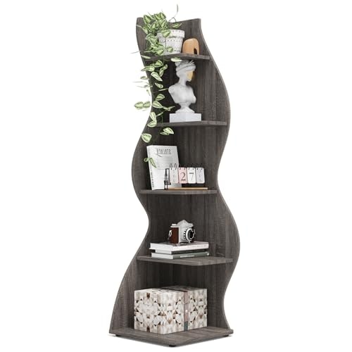 Tribesigns 5-Tier Corner Bookshelf: $107.99