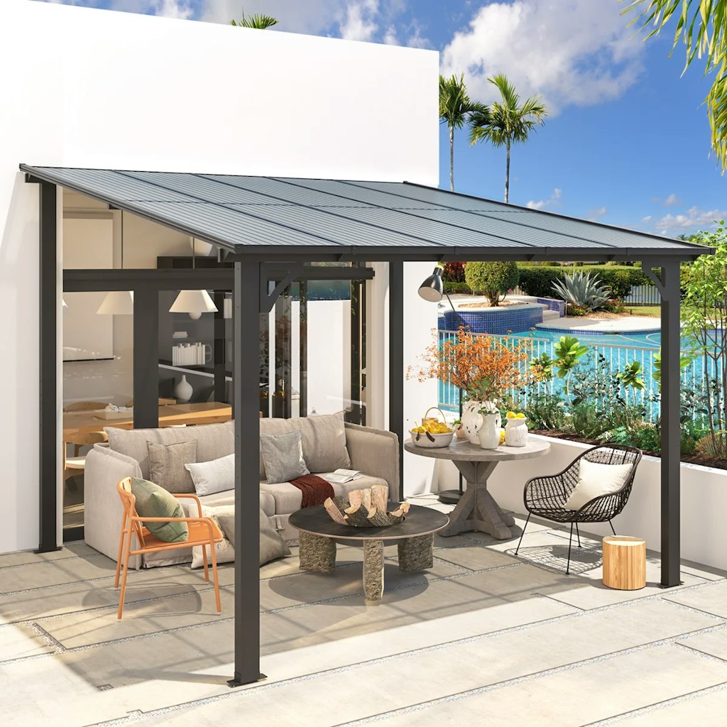 Aecojoy 10x10-Foot Aluminum Pergola w/ Canopy: $315 Aecojoy 10x10-Foot Aluminum Pergola w/ Canopy: $315