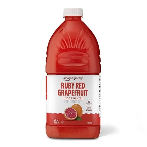 Amazon Grocery Ruby Red Grapefruit Juice Cocktail 64-oz.: $2.18 Amazon Grocery Ruby Red Grapefruit Juice Cocktail 64-oz.: $2.18