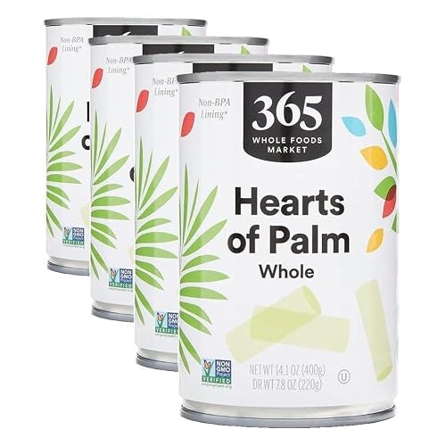 365 by Whole Foods Market Whole Hearts of Palm 14.1-Ounce 4-Pack: $11.80