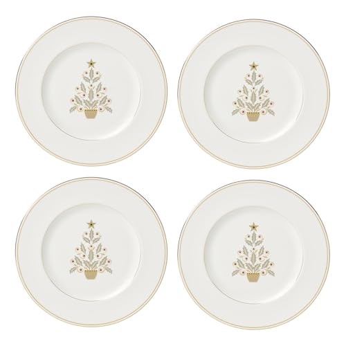 Lenox Federal Gold Christmas Appetizer Plates 4-Pack: $71.60