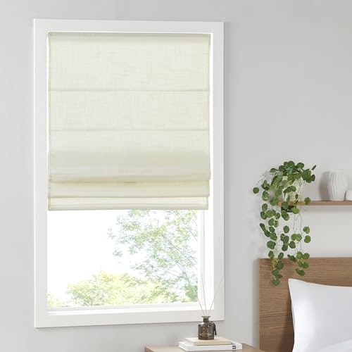 Madison Park 34x64-inch Cordless Linen Blend Roman Shade: $80.99