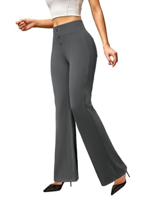Keriffe Women's Stretchy Bootcut Dress Pants for $13 + free shipping w/ Prime