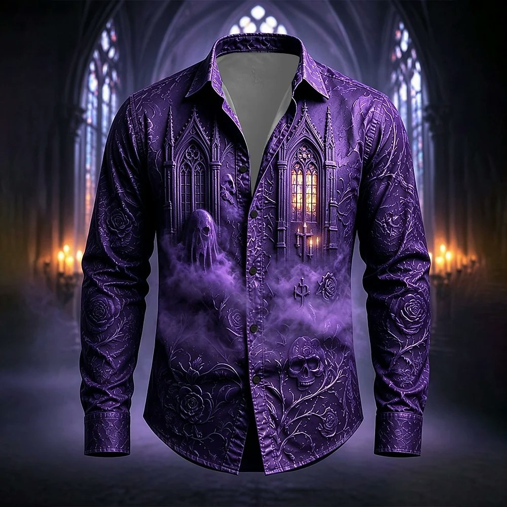 Men's Gothic Button-Up Shirt: 2 for $10 Men's Gothic Button-Up Shirt: 2 for $10