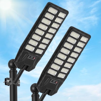 Ezygoin 8,000W Solar Motion Sensor Street Light 2-Pack for $55 + free shipping