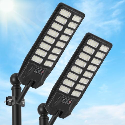 Ezygoin 8,000W Solar Motion Sensor Street Light 2-Pack: $54.99