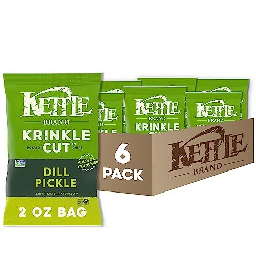 Kettle Brand Krinkle Cut Dill Pickle Potato Chips 2oz 6-Pack: $4.41 Kettle Brand Krinkle Cut Dill Pickle Potato Chips 2oz 6-Pack: $4.41