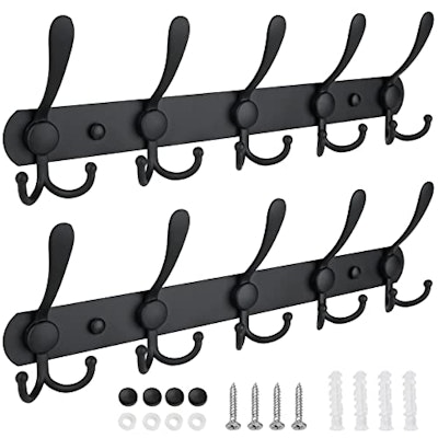 Ticonn Wall Mounted Coat Rack 2-Pack for $7 + free shipping w/ Prime
