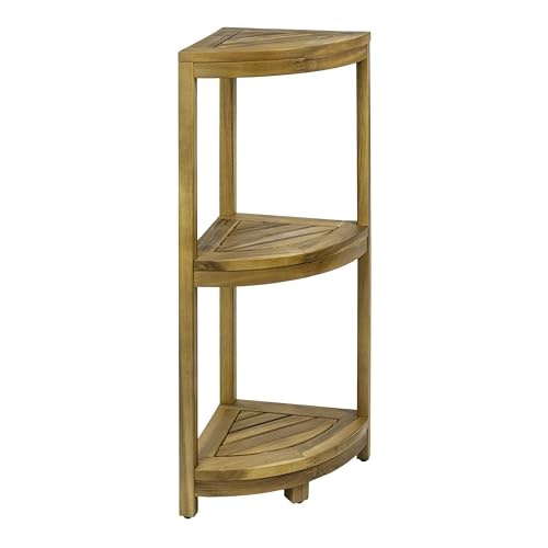 Happimess Sela 33-Inch 3-Tier Acacia Wood Corner Shelf: $96.89
