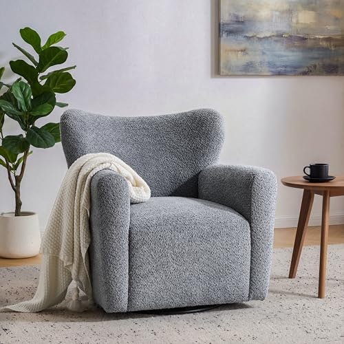 Christopher Knight Home Lindy Boucle Swivel Accent Chair: $363.77