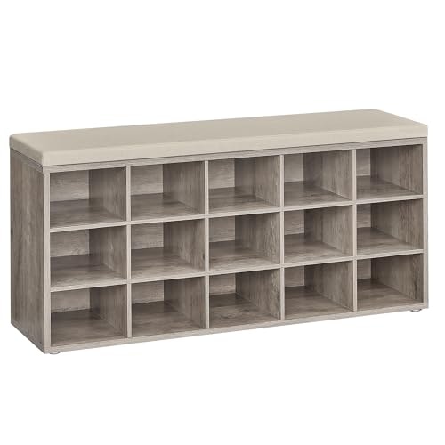 Vasagle 15-Compartment Shoe Bench with Cushion: $67.98 Vasagle 15-Compartment Shoe Bench with Cushion: $67.98