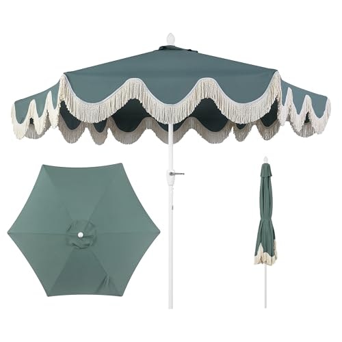 Jonathan Y Collins 9-Foot Scalloped Market Patio Umbrella: $163.18