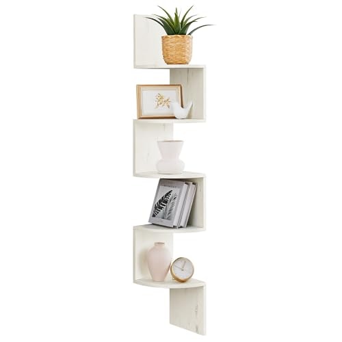 Vasagle 5-Tier Wall-Mount Corner Shelf: $25.48