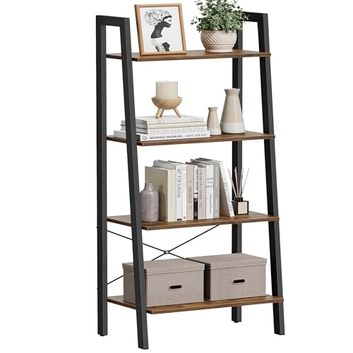 Vasagle 22-Inch 4-Tier Ladder Shelf: $33.98